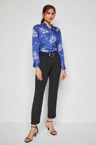 Inky Floral Top, Navy Blue, image 2