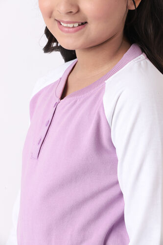 Purple Colour blocked Straight Dress, Purple, image 7