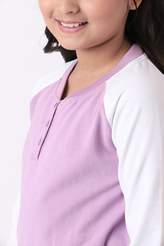 Purple Colour blocked Straight Dress, Purple, image 7