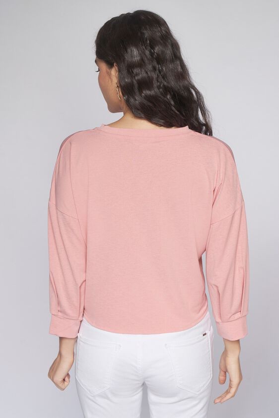 4 - Pink Solid Flared Top, image 4