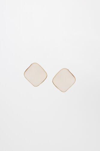 Off White Brass Earring, , image 1