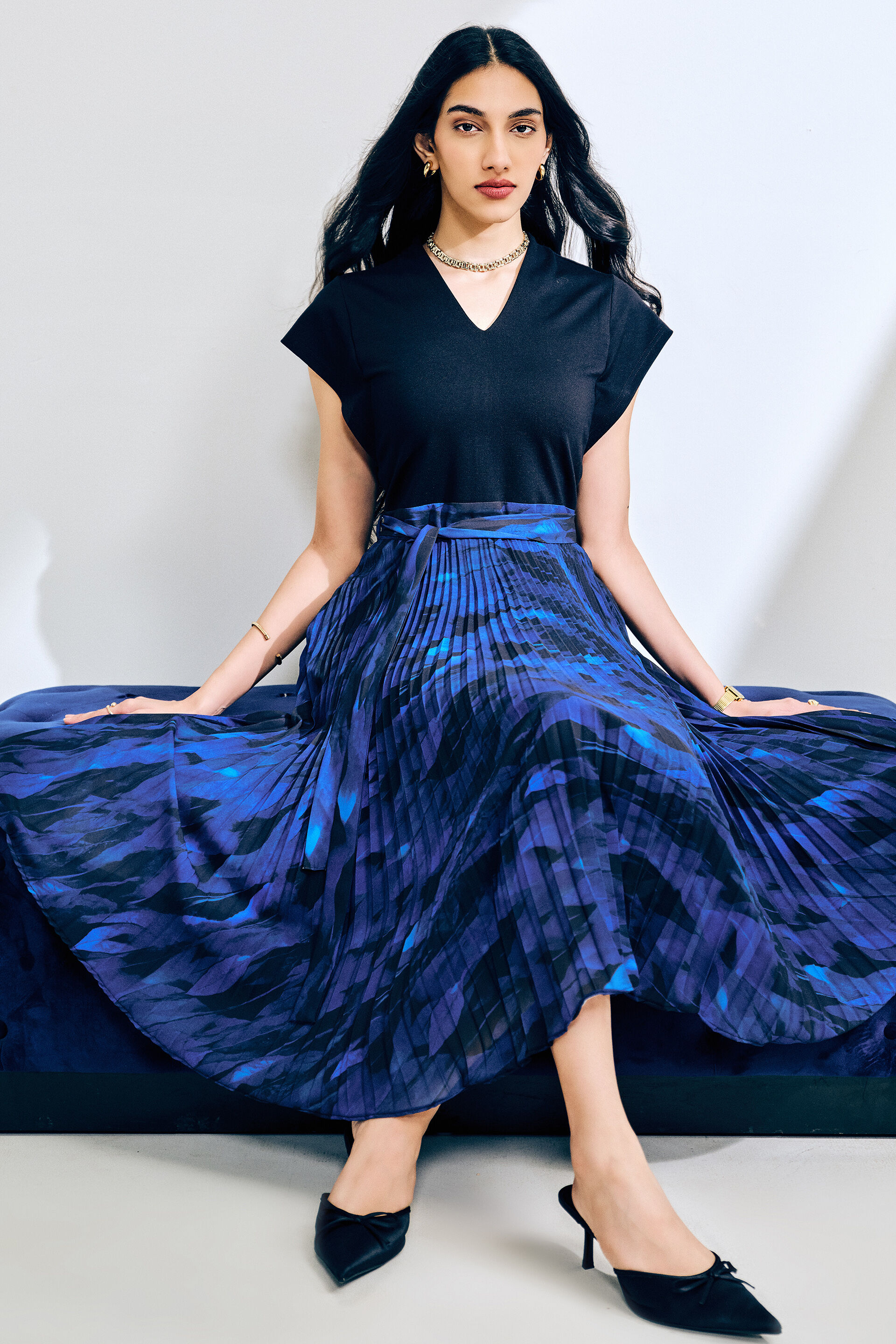 Midnight Sonata Dress, Blue, image 2