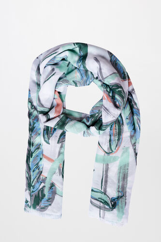Green Polyster Scarf, , image 1