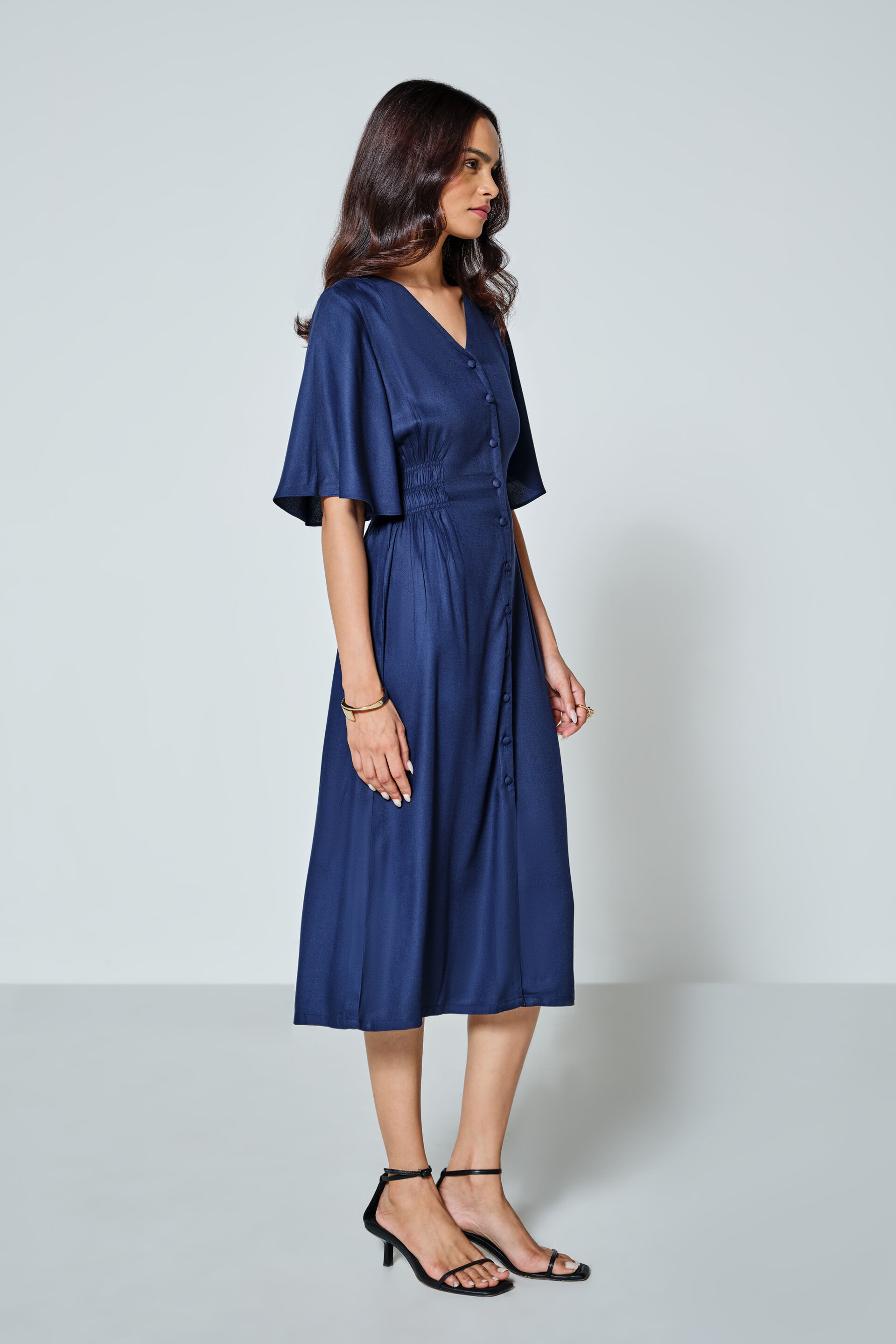 Nysa Sold Dress, Navy, image 3