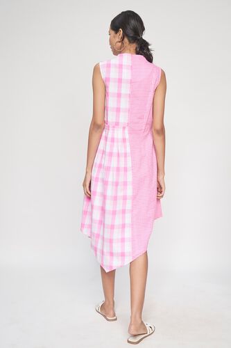 5 - Pink Self Design Peplum Dress, image 5