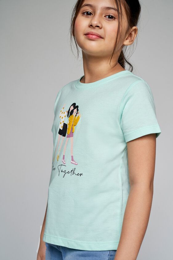 6 - Green Graphic Embroidered Straight Top, image 6