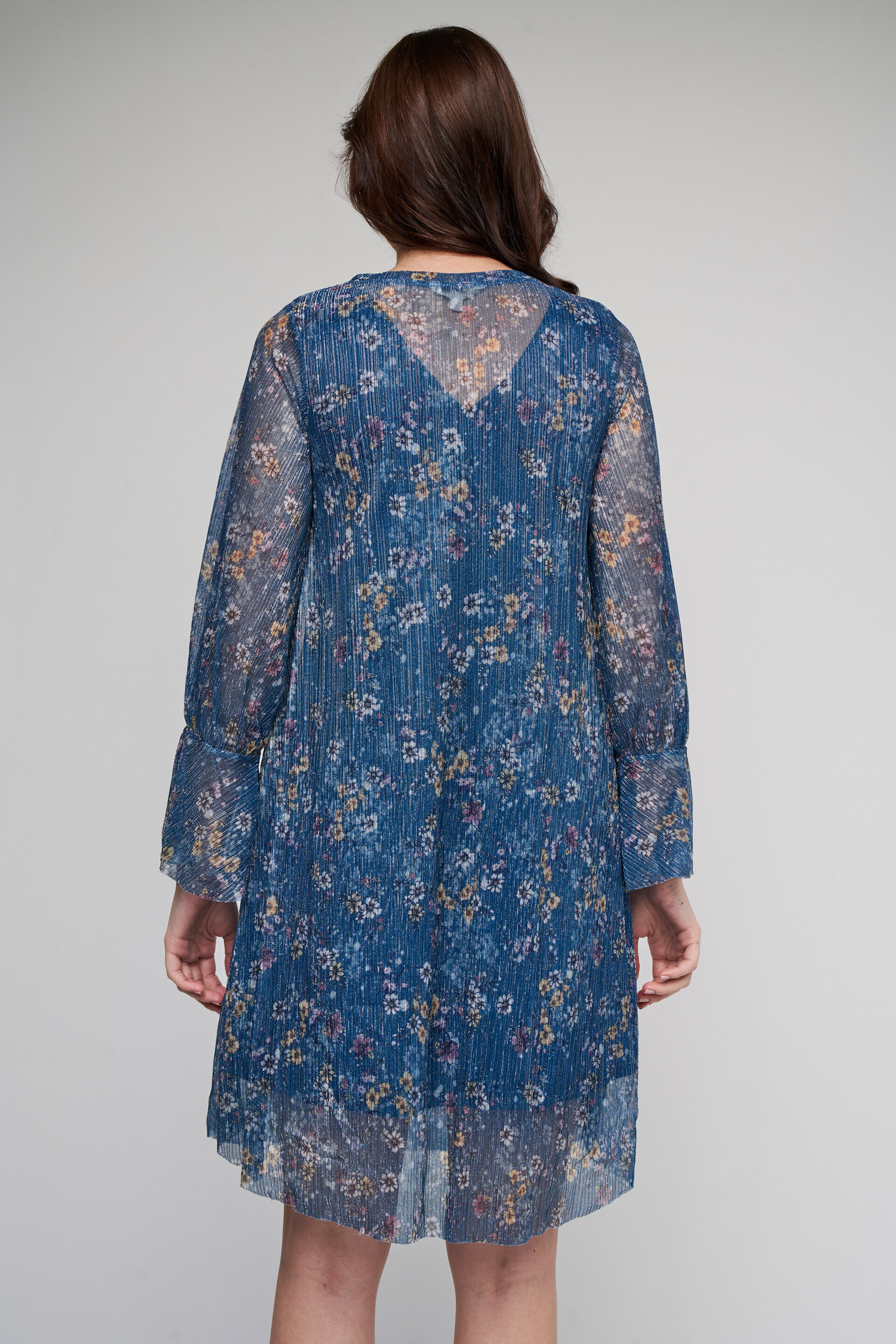 Multi Color Floral Round Neck Dress, Multi Color, image 5