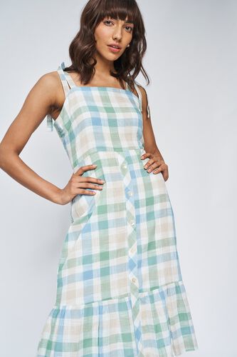 1 - Multi Color Self Design Fit And Flare Dress, image 1