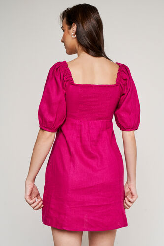 Maroon Straight Solid Dress, Maroon, image 5