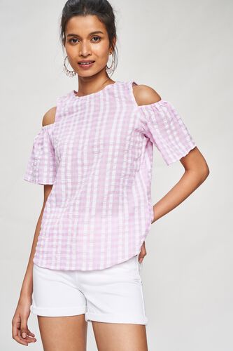 3 - Pink Striped Fit And Flare Top, image 3