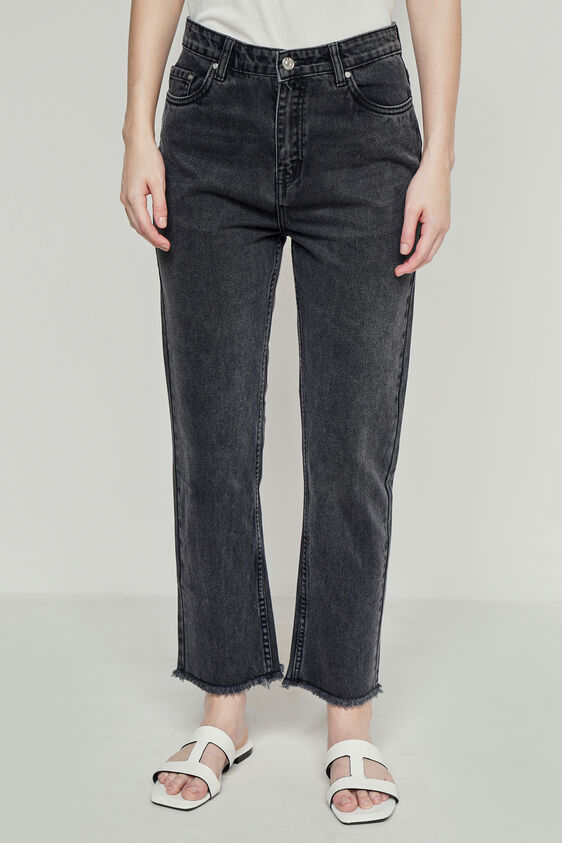 Charcoal Solid Straight Bottom, Charcoal, image 1