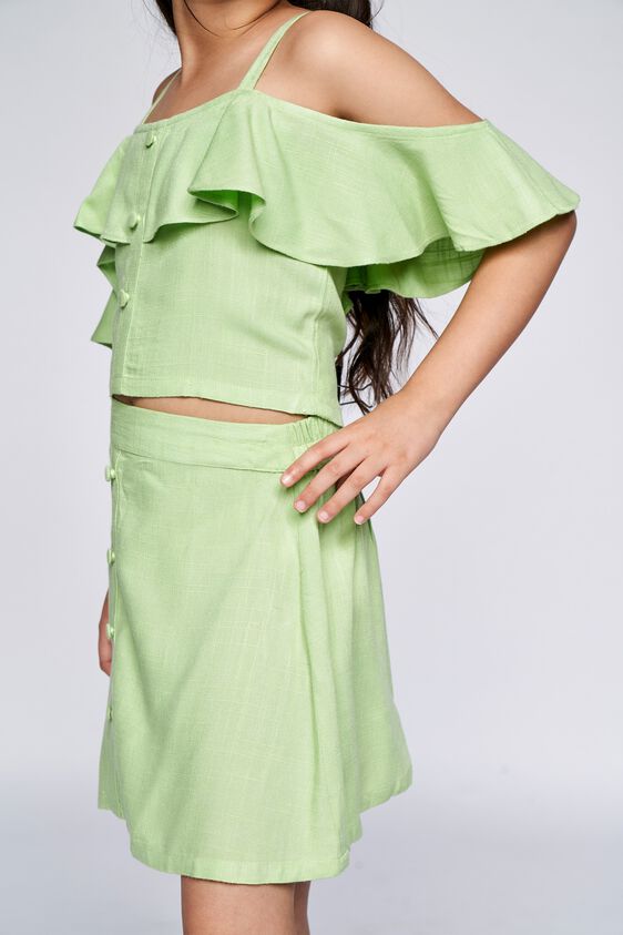 7 - Lime Green Self Design Straight Set, image 7