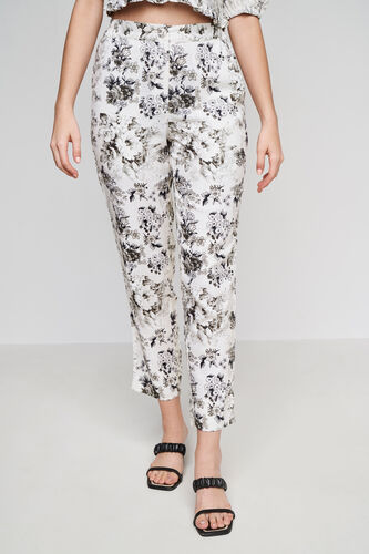 Black Floral Curved Bottom, Black, image 3