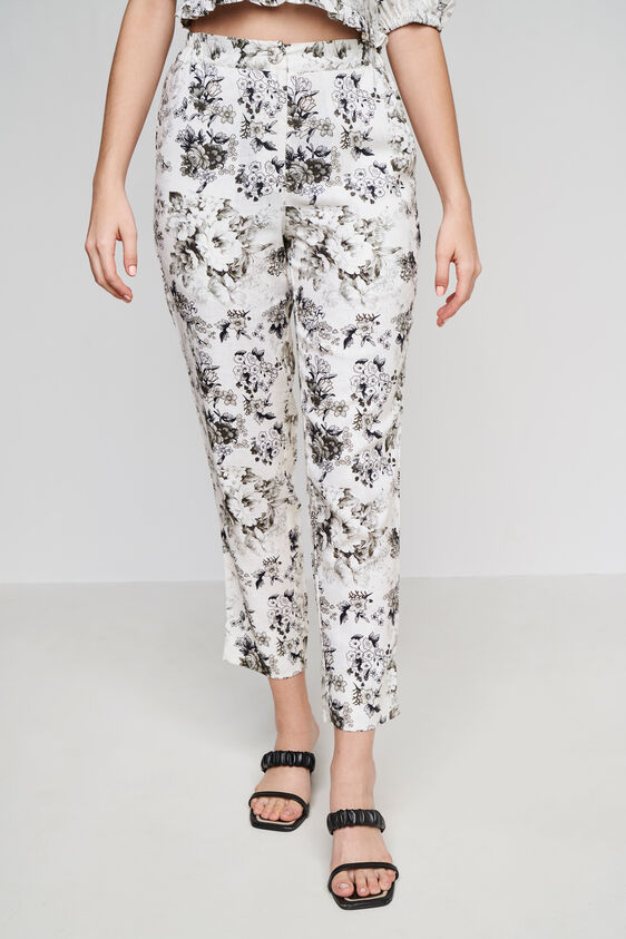 Black Floral Curved Bottom, Black, image 3