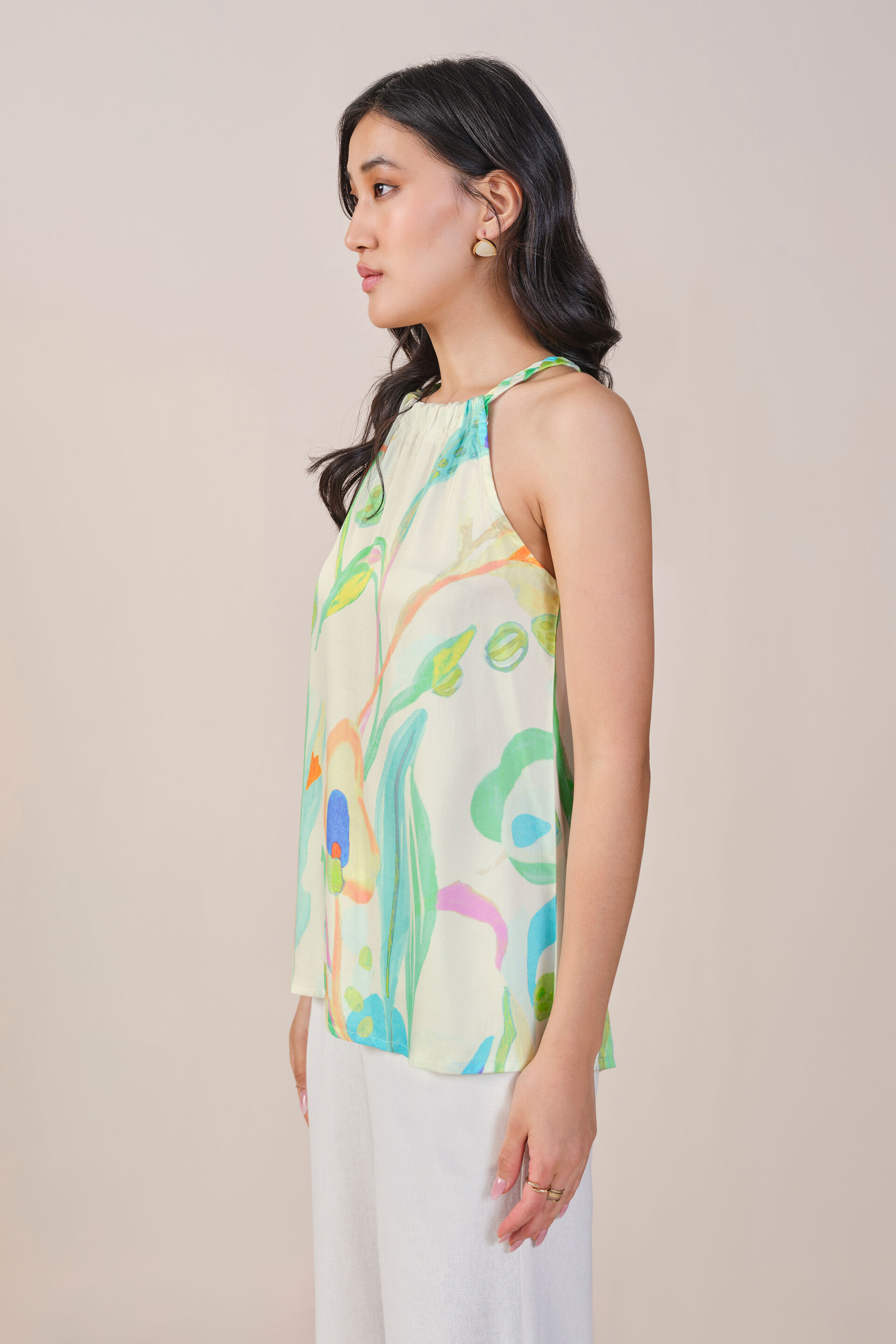A Floral Summer Viscose Top, Multi Color, image 5