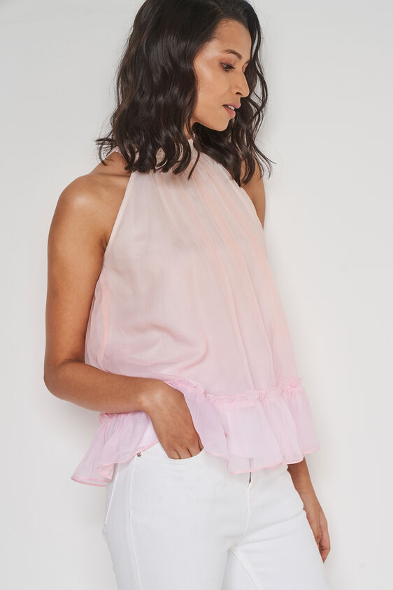 Cream Gathered High-Low Top, Cream, image 4