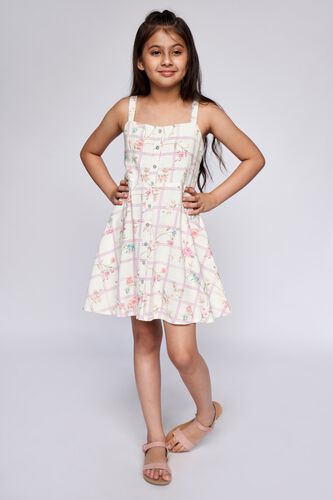 4 - White Floral Flared Dress, image 4