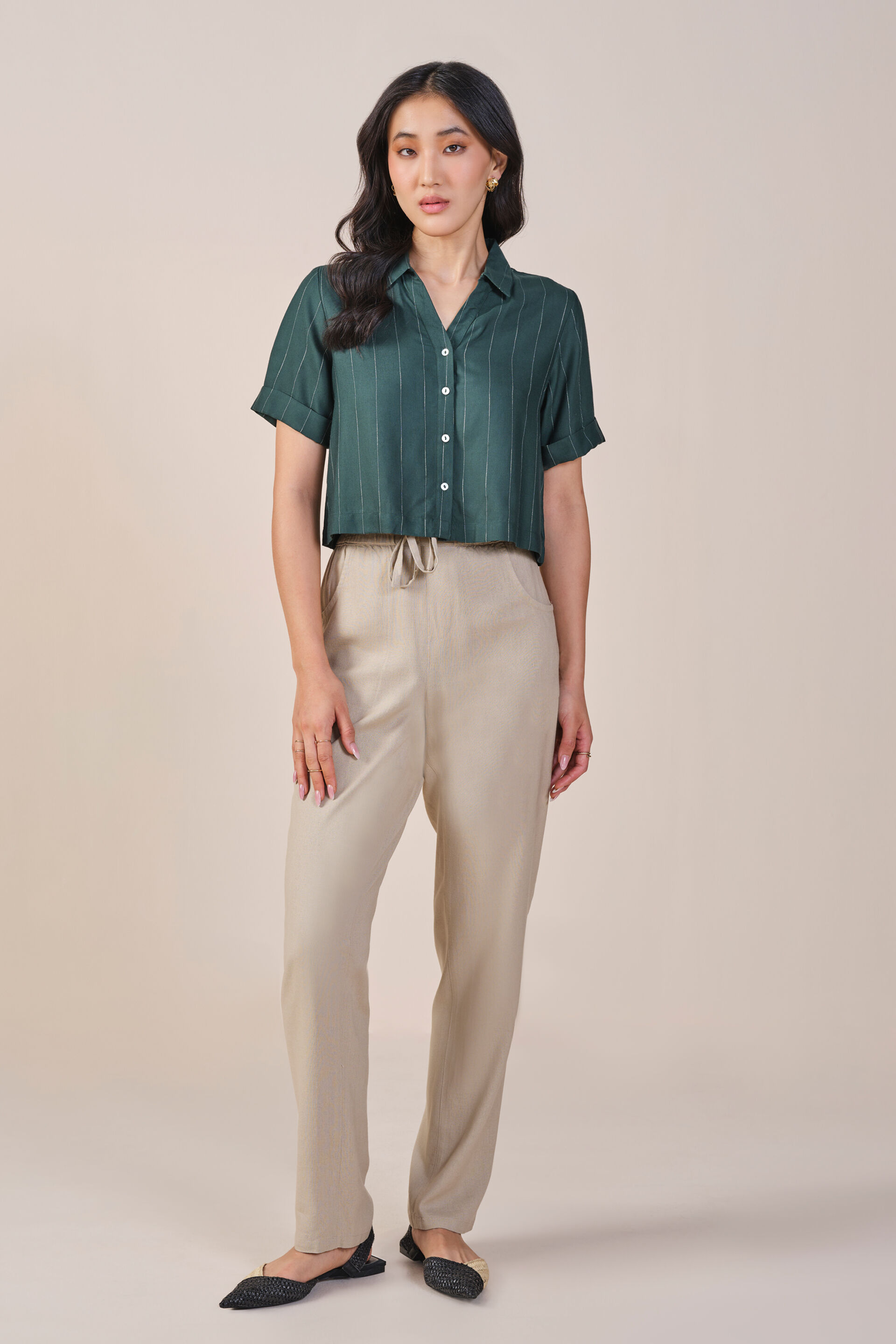 Lagoon Rayon Shirt, Green, image 2