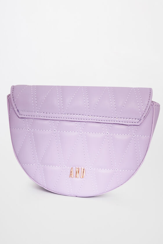 Lilac Polyurethane Ladies Purse L, , image 1