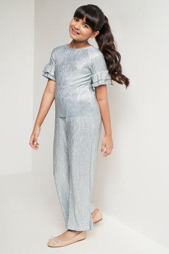 Powder Blue Solid Straight Suit, Powder Blue, image 5
