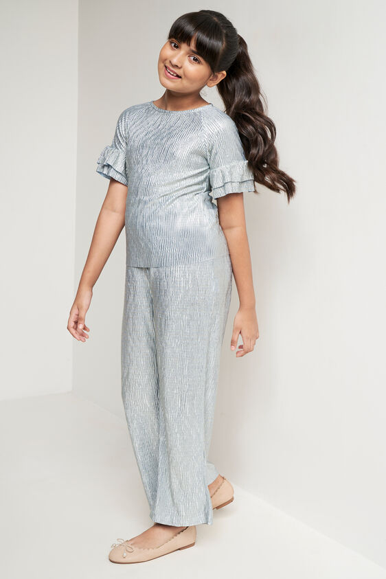 Powder Blue Solid Straight Suit, Powder Blue, image 5