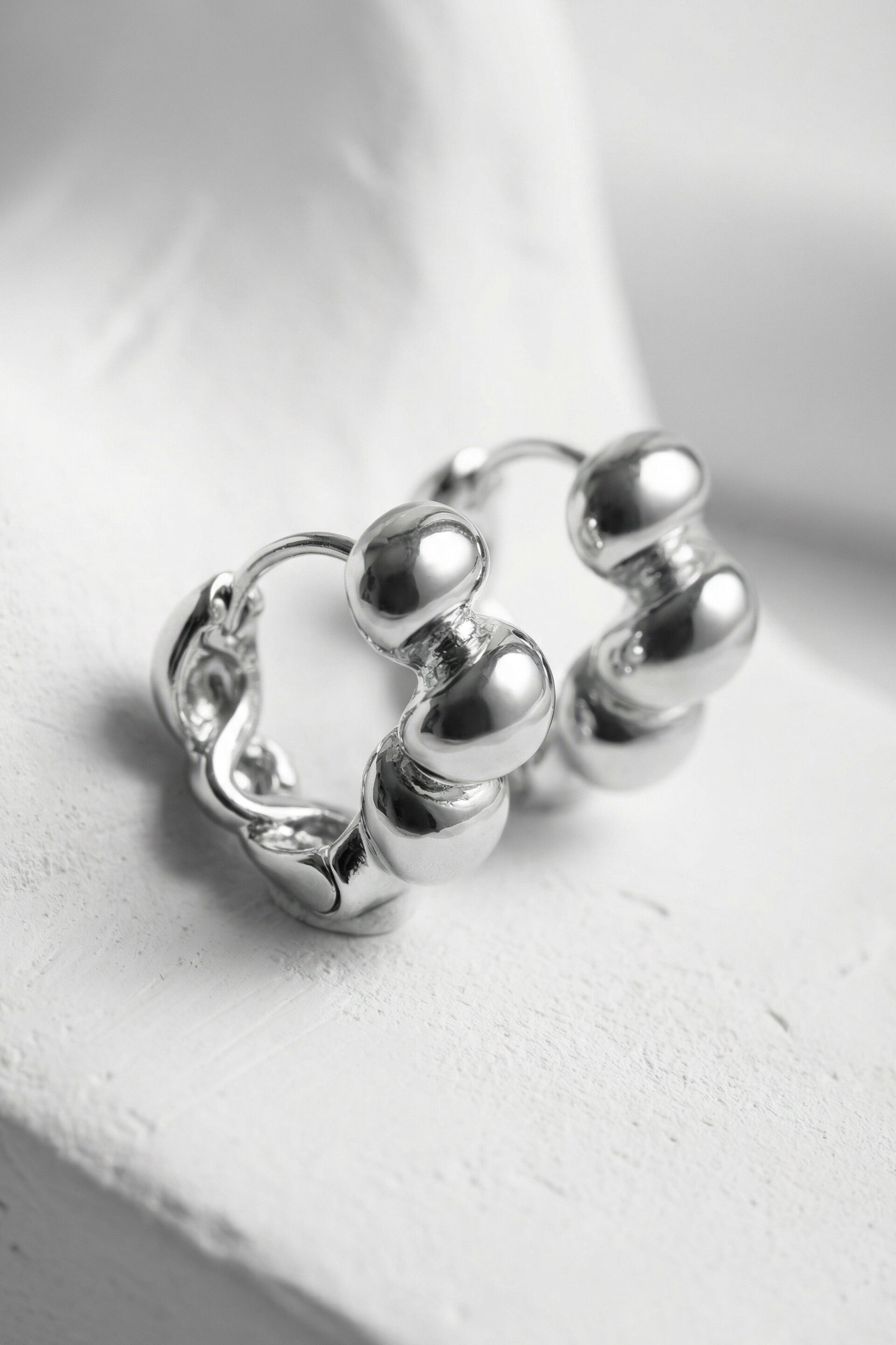 Loop-a-Hoop Silver Hoop Earrings, , image 2