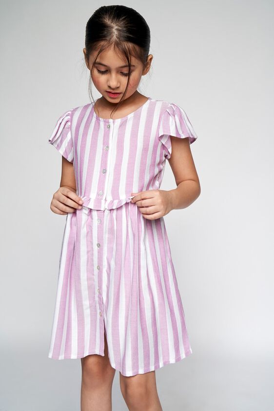 3 - Purple Stripes Straight Dress, image 3