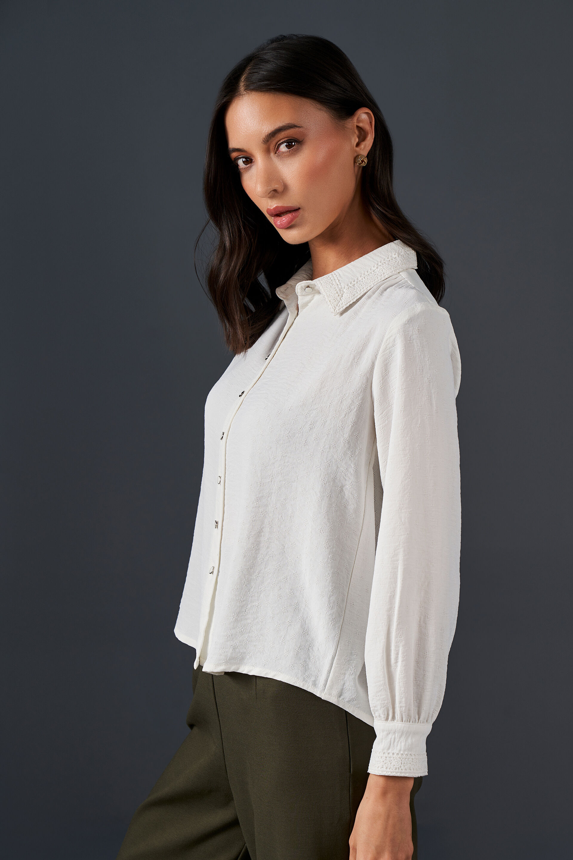 Classic Ivory Shirt, White, image 5