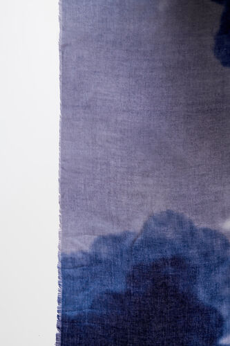Navy Viscose Scarf, , image 2