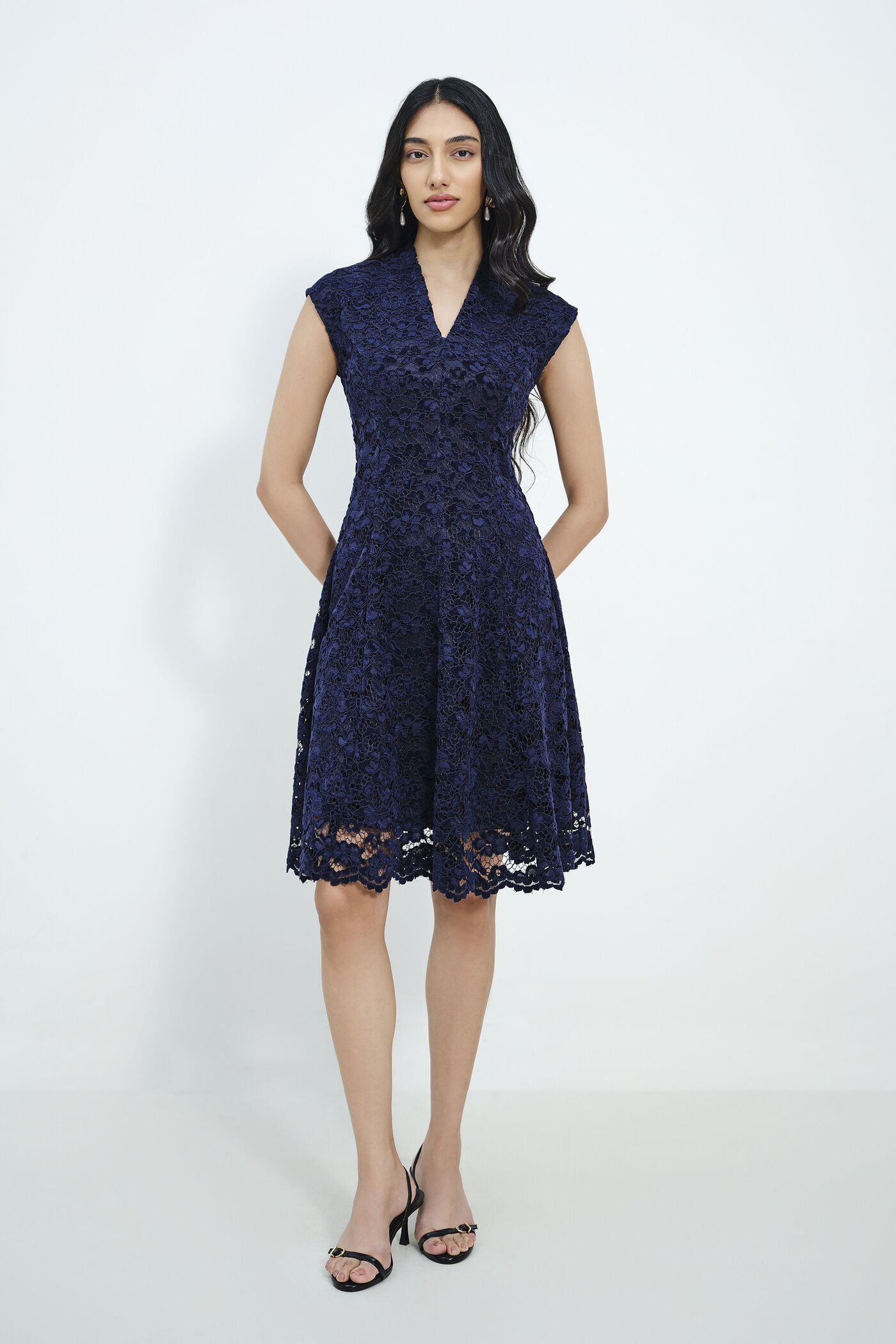 Blue Garden Lace Dress