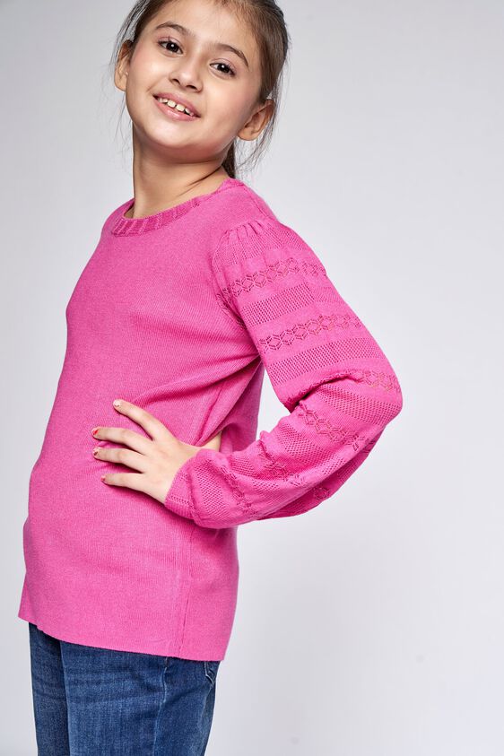 3 - Magenta Solid Straight Top, image 3