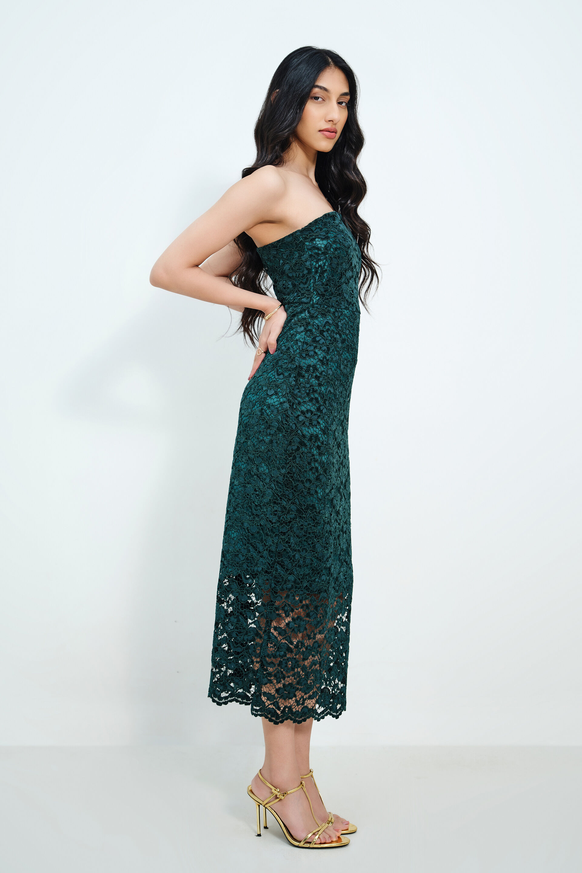 Jade Allure Dress, Green, image 3