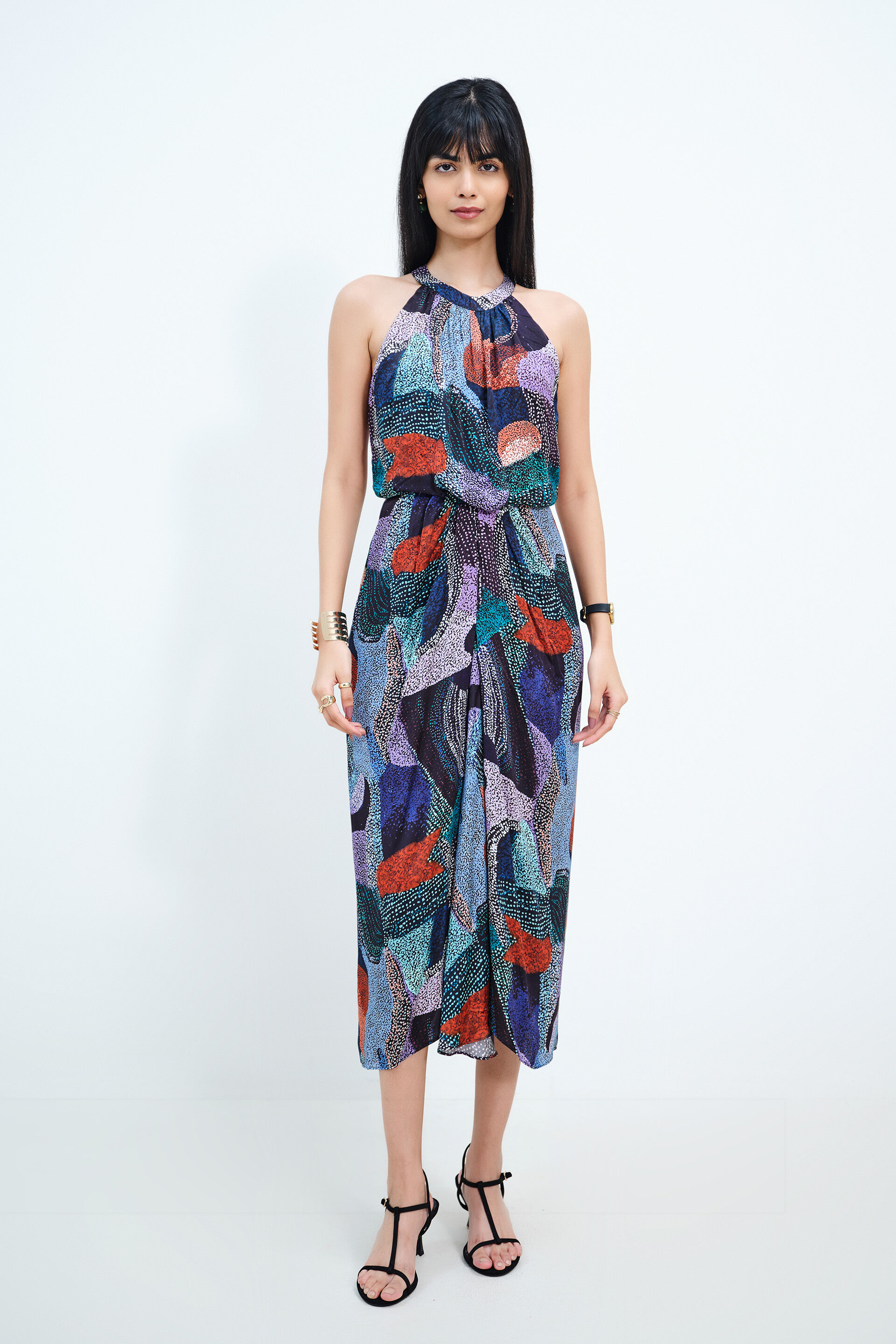 Blue Carnival Modal Dress, Blue, image 1