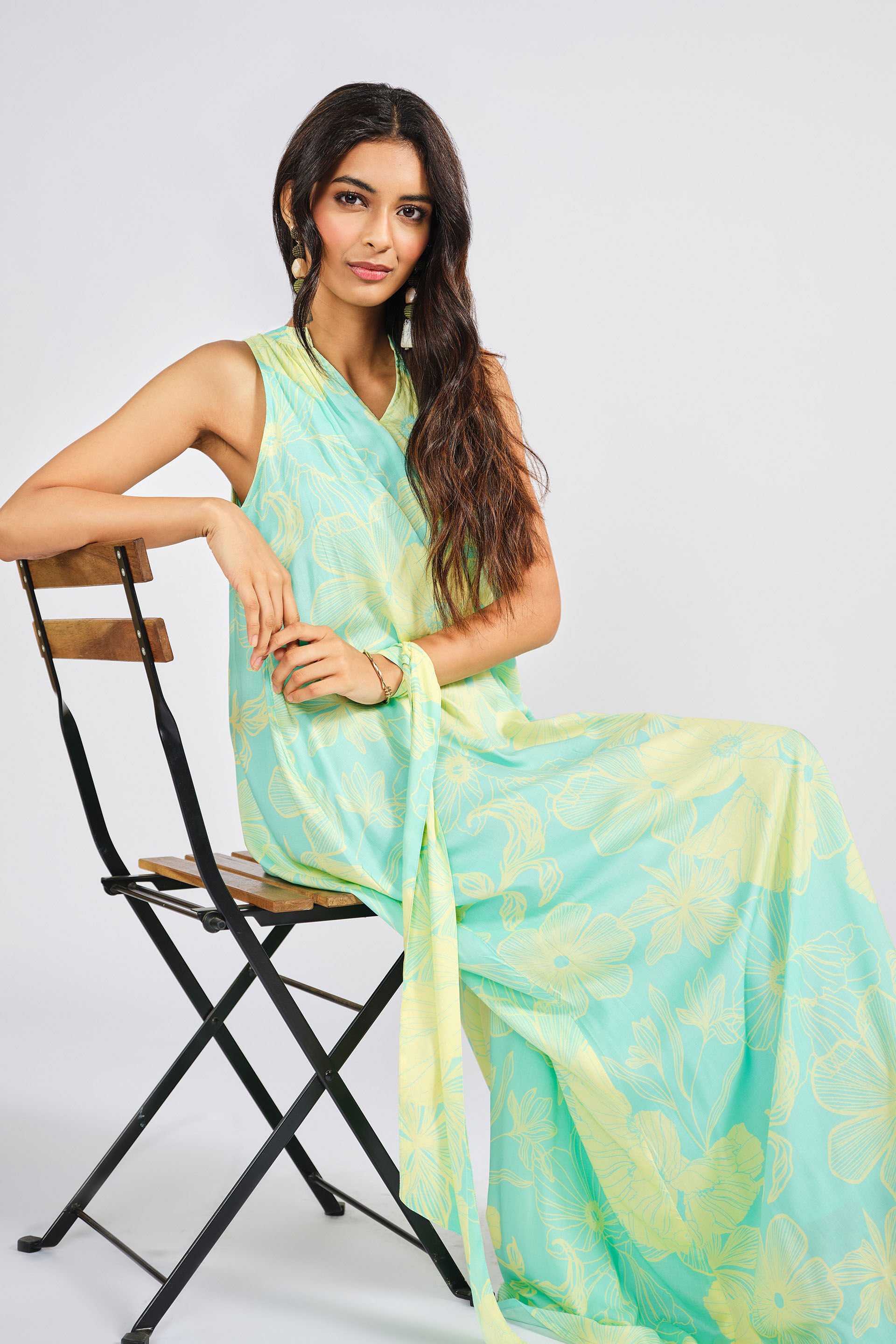 Farinosa Maxi Dress, Aqua, image 3