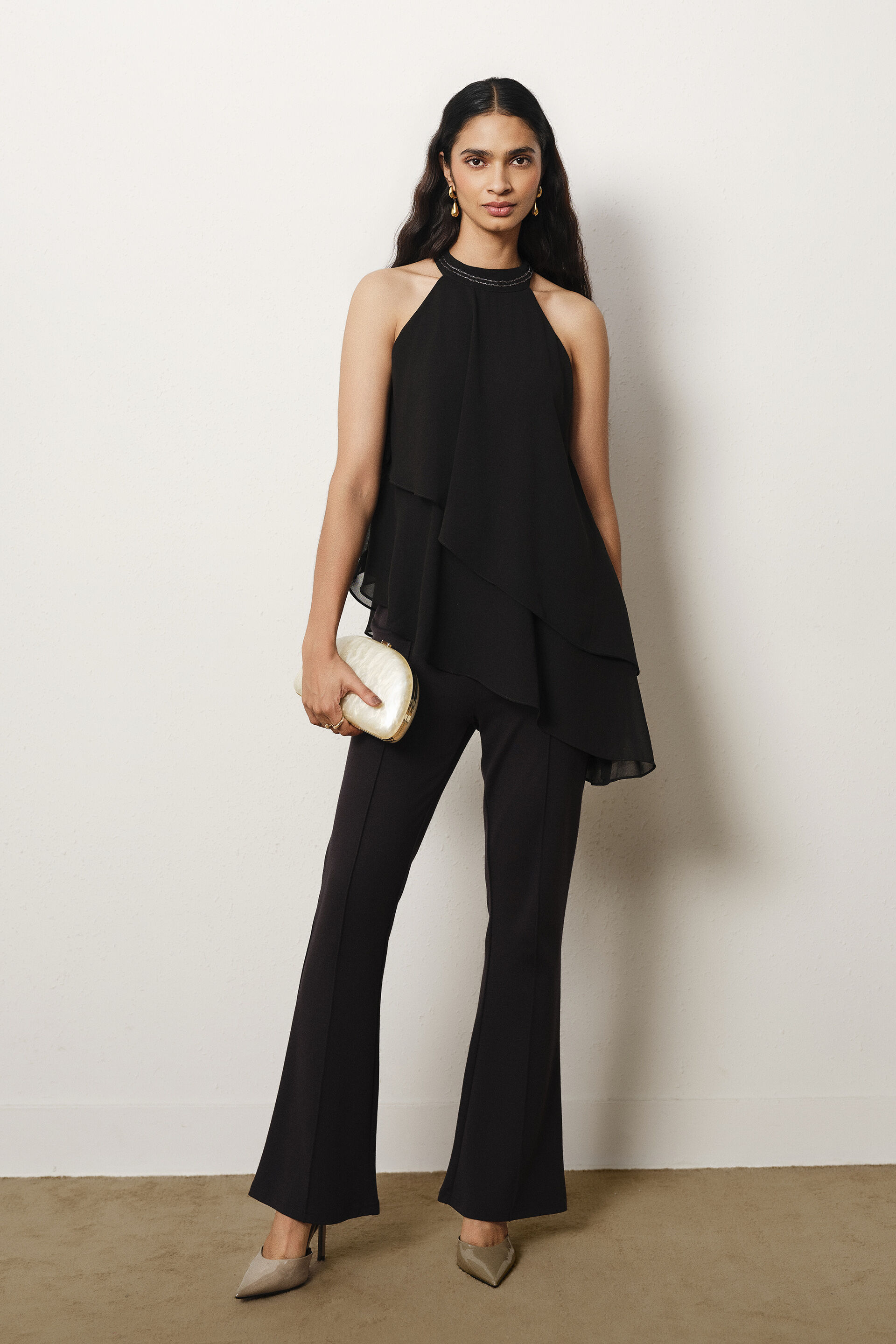 Halter Top in Black, Black, image 3