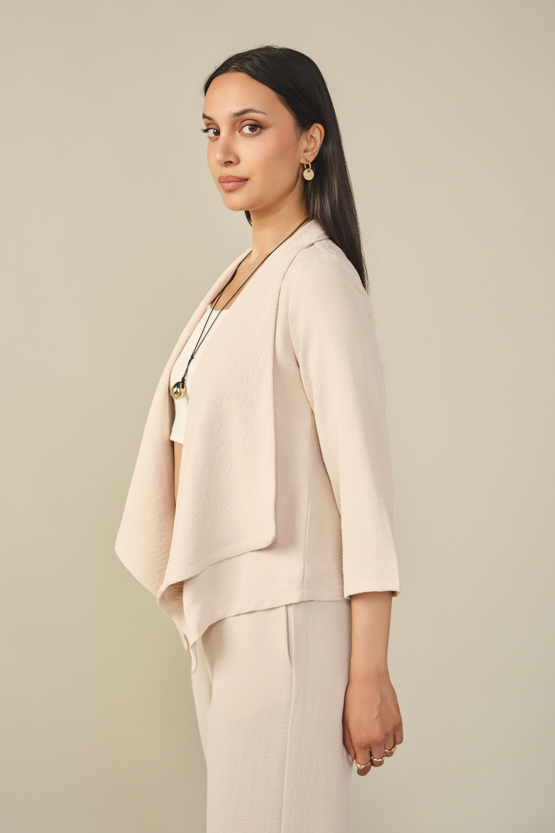 Solid Shrug in Ivory, Ivory, image 4
