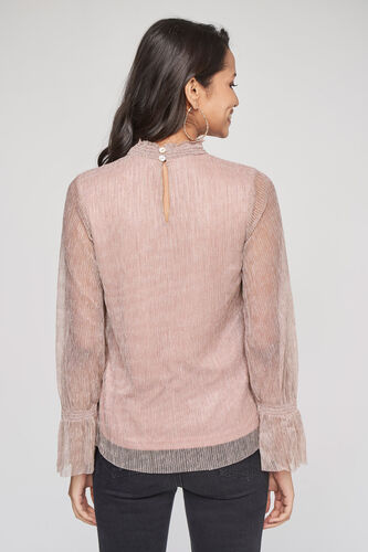 Blush Solid Blouson Top, Blush, image 4