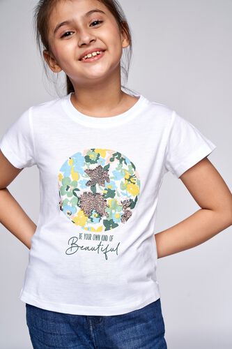 1 - White Floral Straight Top, image 1