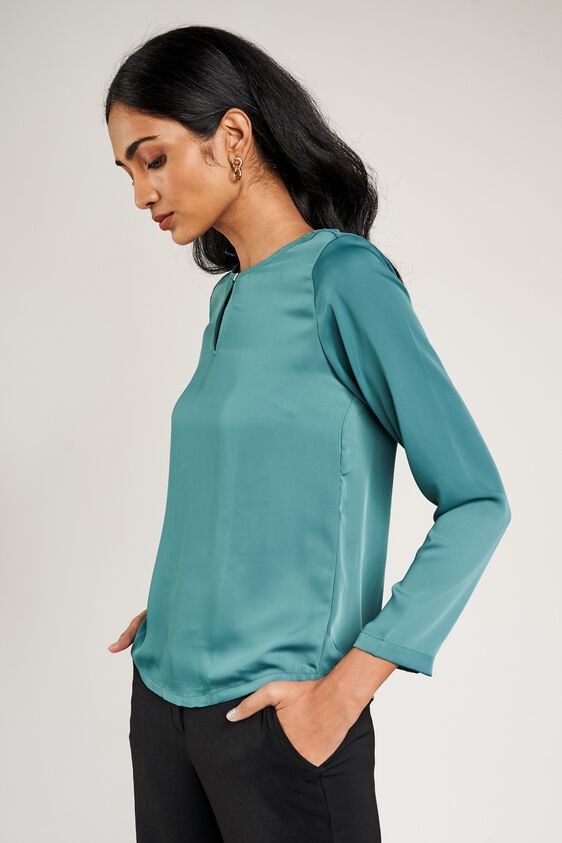 3 - Teal Solid A-Line Top, image 3