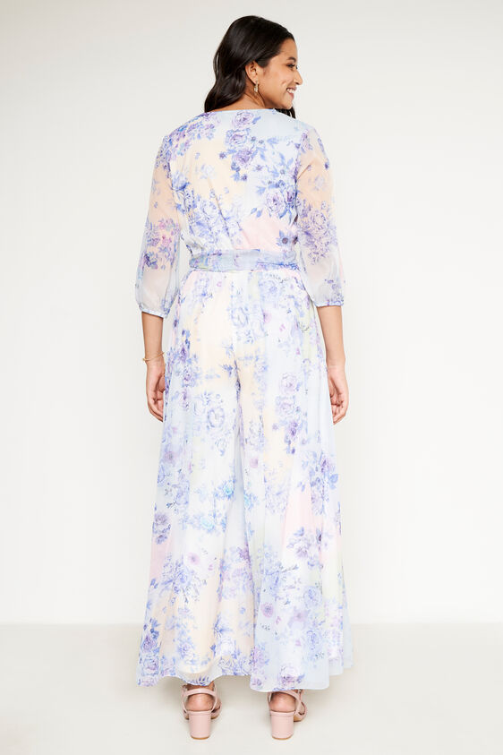 Multi Floral Crop Top-Pallazo Set, Multi Color, image 5