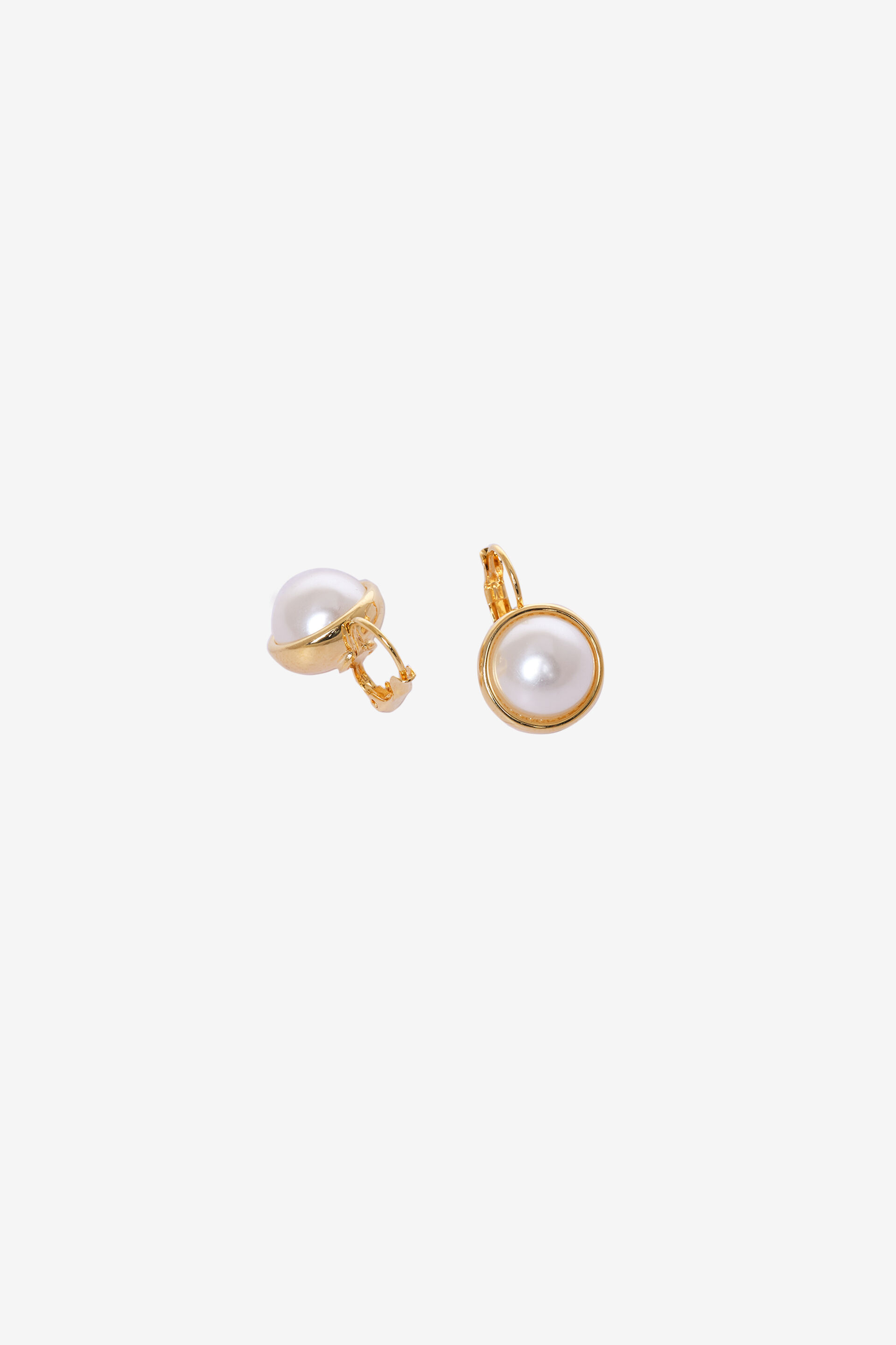 Gold Dainty Pearl Earrings, , image 2
