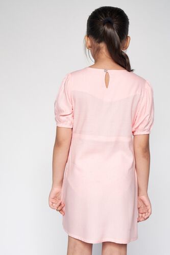 5 - Pink Solid Fit and Flare Dress, image 5