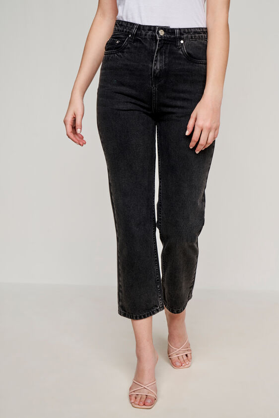 Charcoal Solid Straight Bottom, Charcoal, image 1