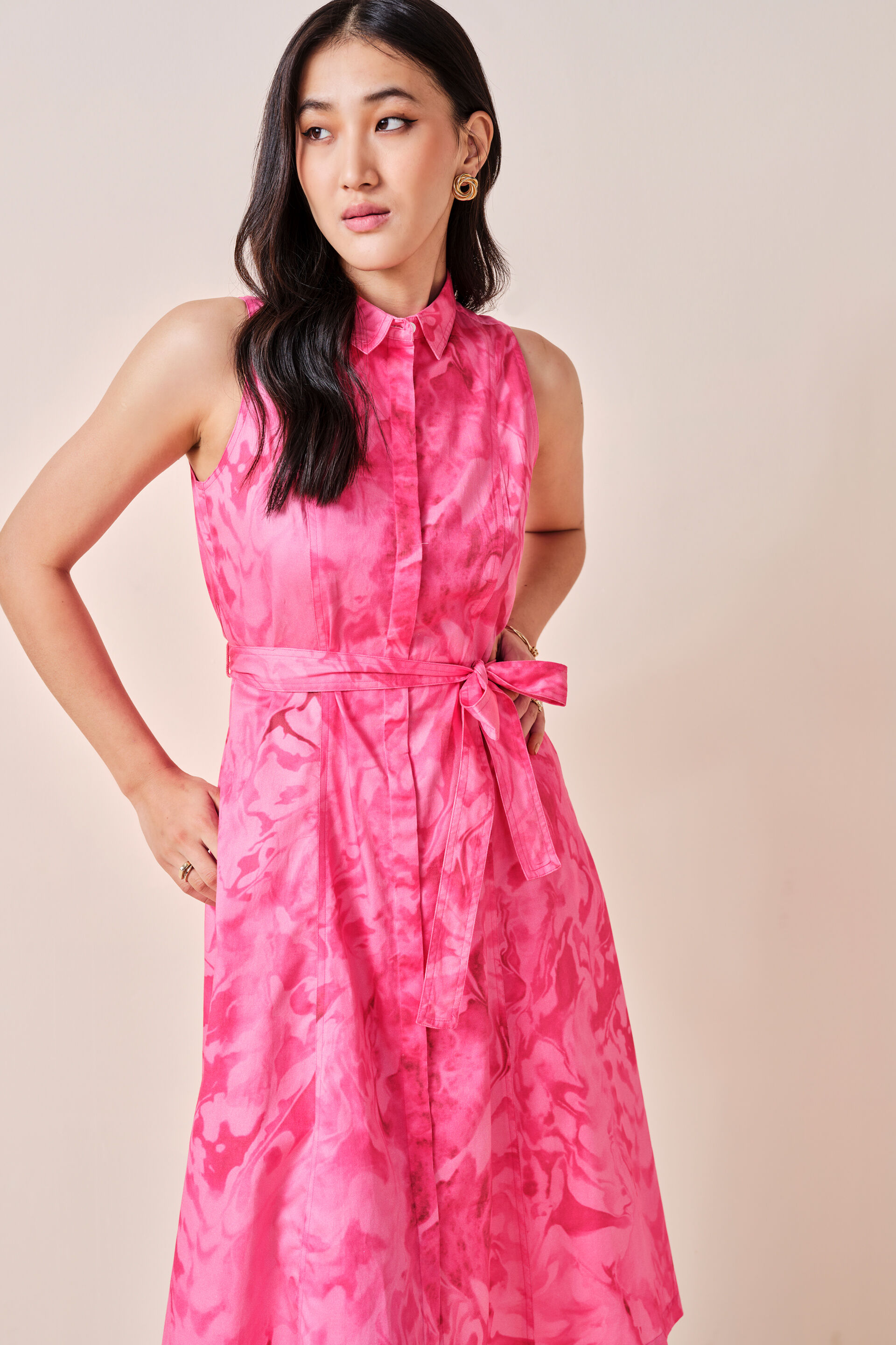 Think Pink Cotton Dress, Pink, image 6