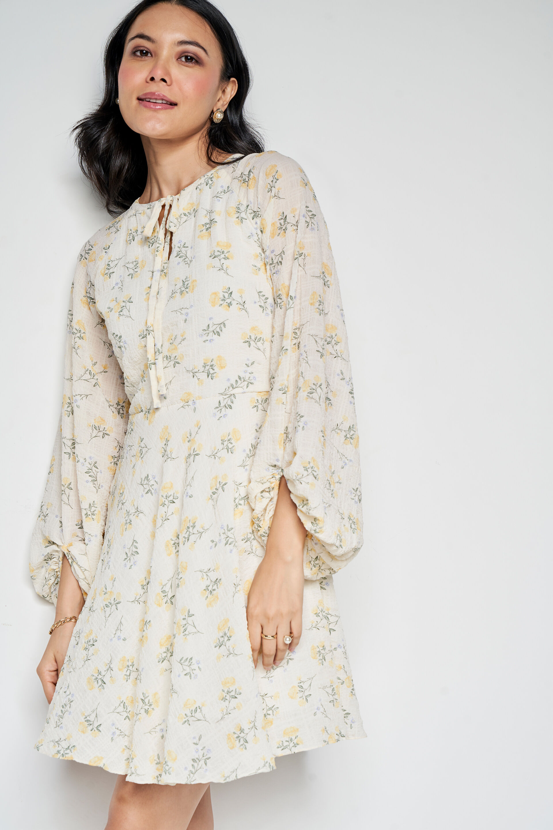 All About Drama Dress, Cream, image 4