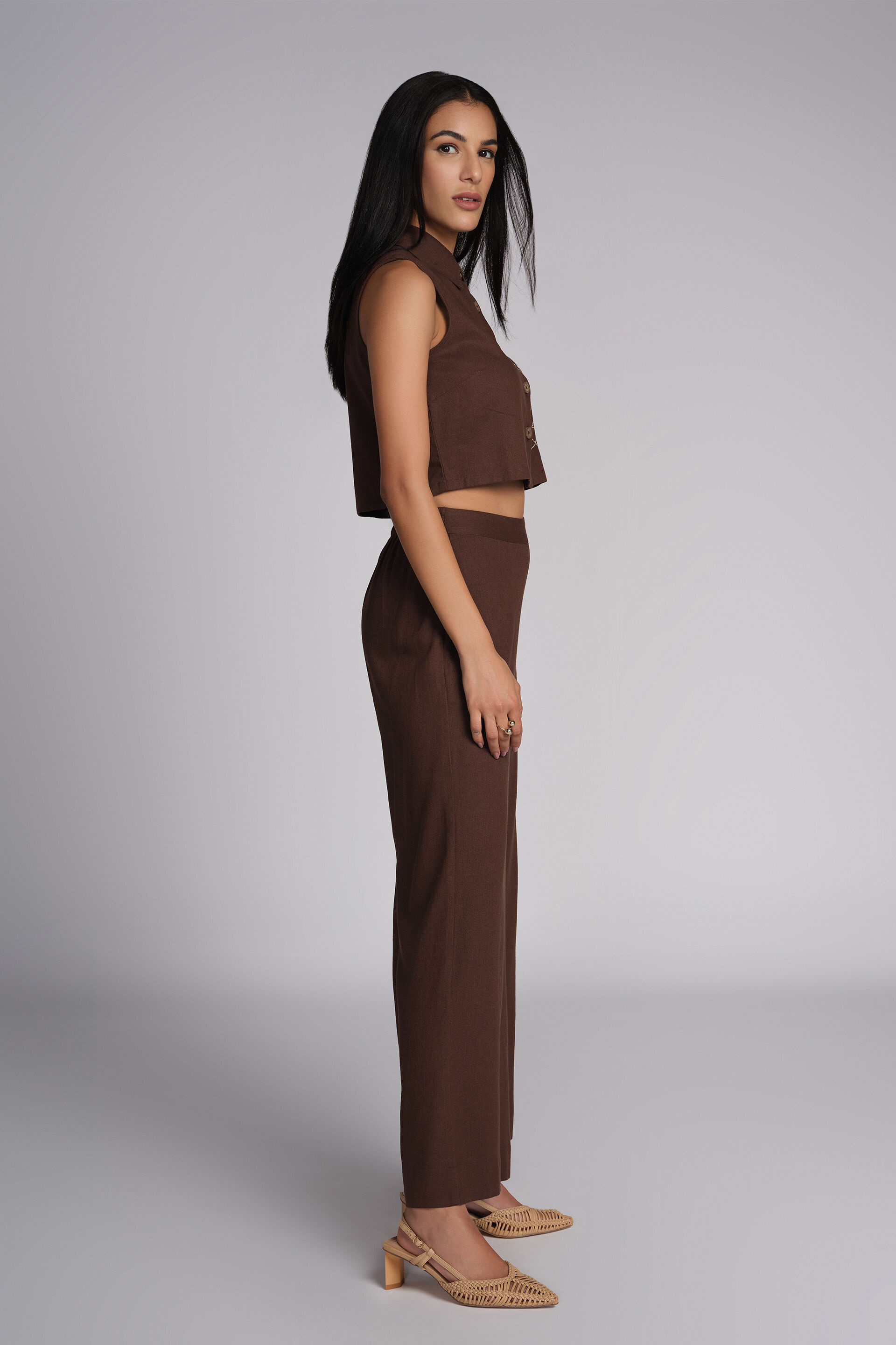 Coffee Hues Co-ord Set, Brown, image 4