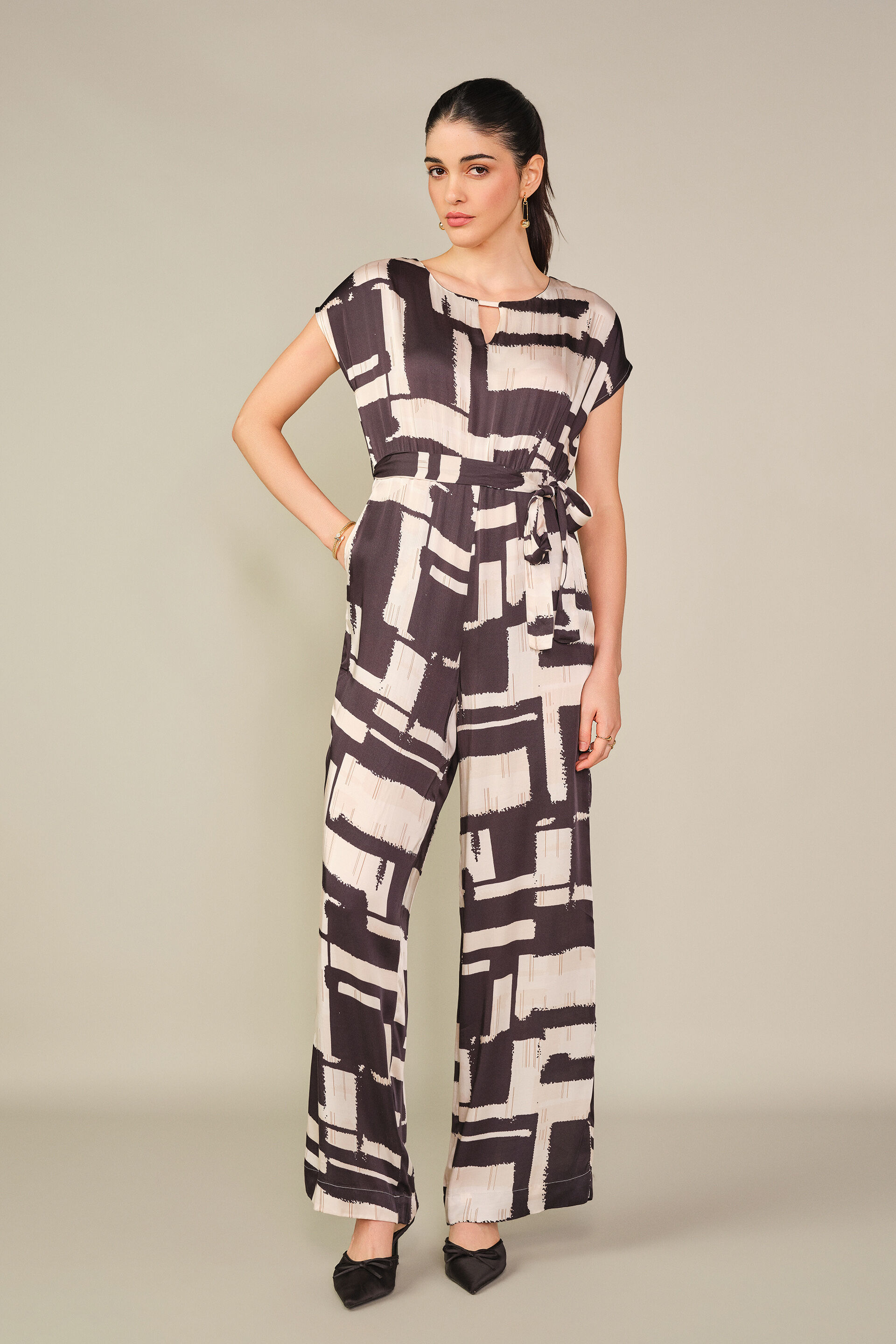 Abstract Printed Modal Jumpsuit