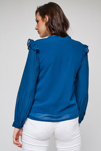 Teal Solid Straight Top, Teal, image 5