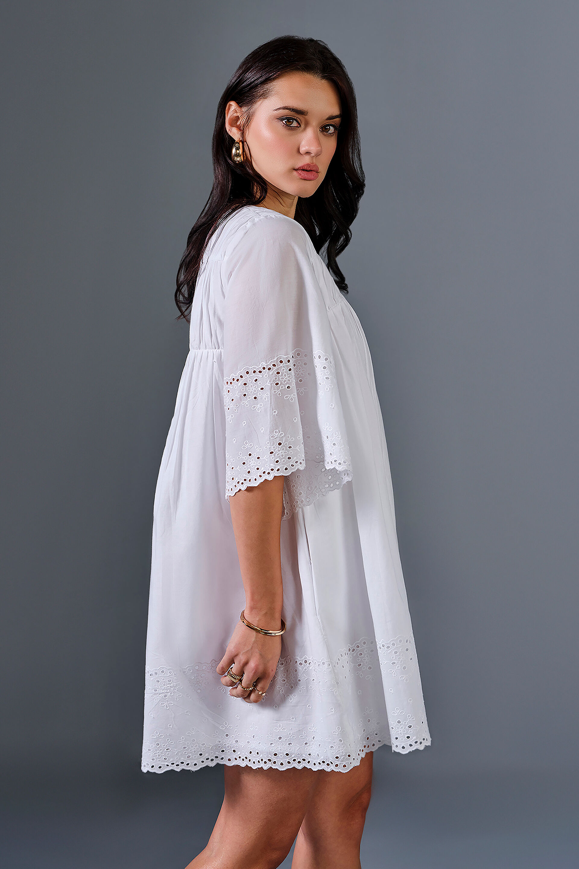 Breezy Fling Dress, White, image 6