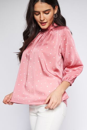 1 - Blush Polka Dots Flared Top, image 1